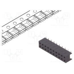 10 pcs : 55510-320TRLF - Socket, wire-board, female, Minitek, 2mm, PIN: 20, SMT, on PCBs, 2A