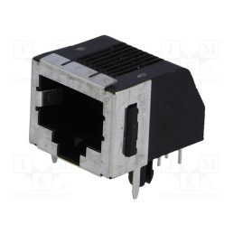 10 pcs : 5555153-1 - Socket, RJ45, PIN: 8, Cat: 3, shielded,low profile, gold-plated
