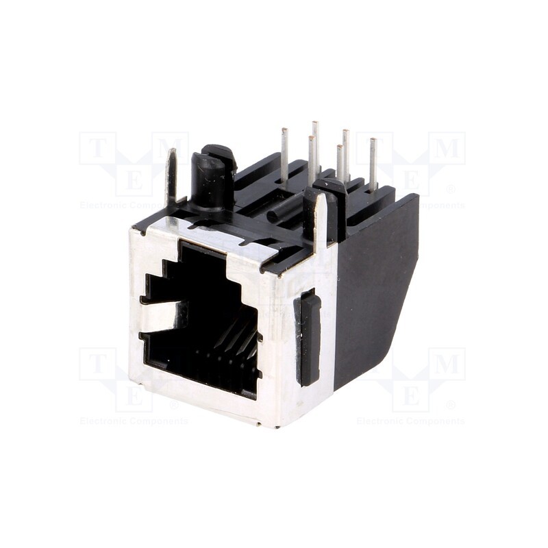 10 pcs : 5555154-1 - Socket, RJ12, PIN: 6, Cat: 3, shielded,with panel stop blockade