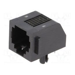 10 pcs : 5555163-2 - Socket, RJ11, PIN: 4, Cat: 3, shielded,low profile, Layout: 6p4c