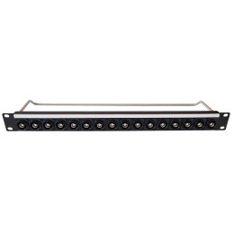 1 pcs - BNC 16 Port Loaded Rack Patch Panel, 1U Rack Height