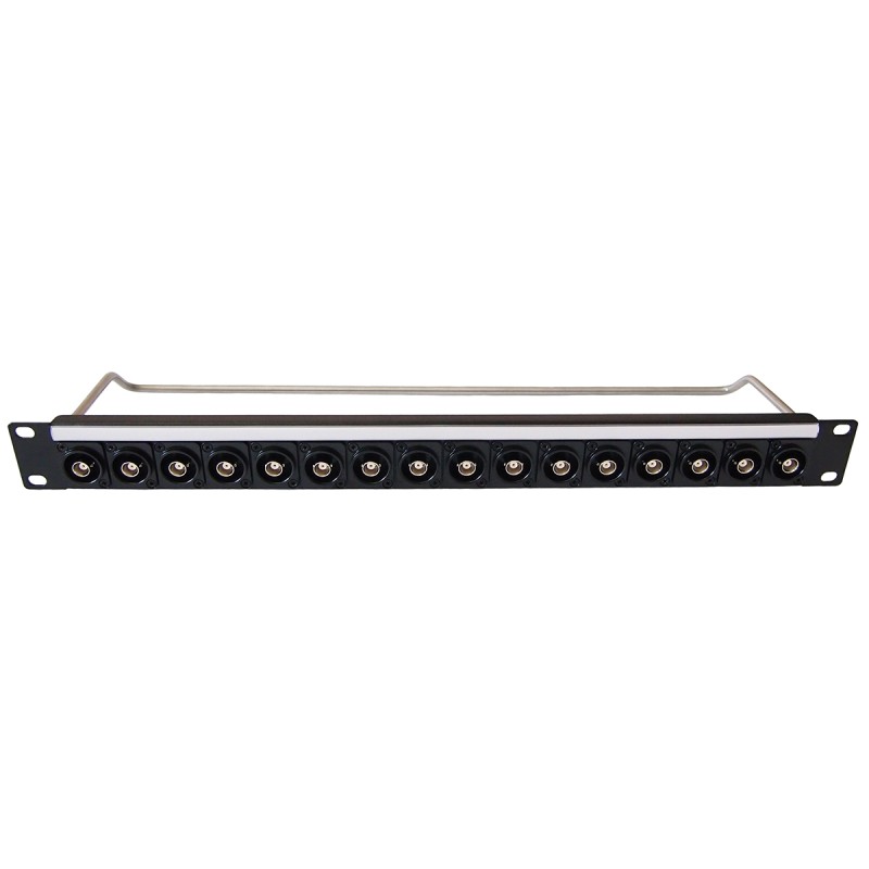 1 pcs - BNC 16 Port Loaded Rack Patch Panel, 1U Rack Height