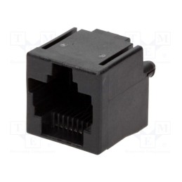 10 pcs : 5555799-1 - Socket, RJ45, PIN: 8, Layout: 8p8c, THT, straight, 16.51mm