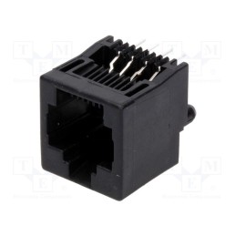 10 pcs : 5556416-1 - Socket, RJ45, PIN: 8, Layout: 8p8c, THT, straight, 16.51mm