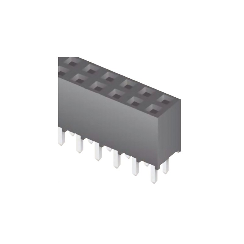 1 pcs - Samtec SQT Series Straight Through Hole Mount PCB Socket, 30-Contact, 2-Row, 2mm Pitch, Solder Termination