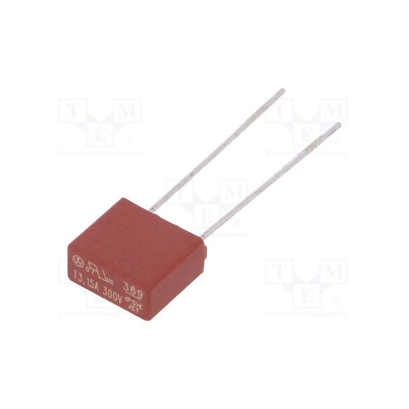10 pcs : 36913150000 - Fuse: fuse, time-lag, 3.15A, 300VAC, TE5, 369
