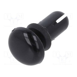 50 pcs : 3444 - Rivet, polyamide, Rivet diam: 3.5mm, L.rivet: 6.1mm, black