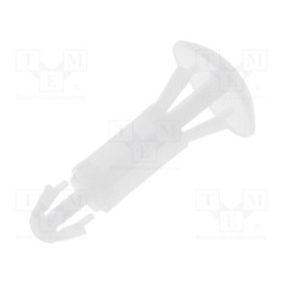 100 pcs : FIX-RCA-10 - Assembly stud, polyamide, L: 10mm, snap fastener, natural, UL94V-2