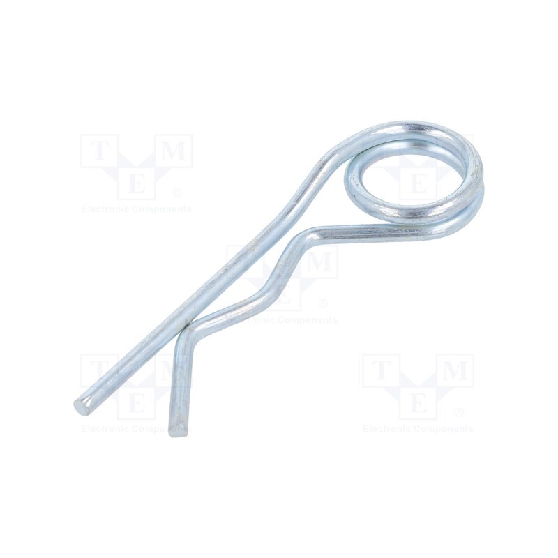10 pcs : GN 1024-ST-2-D - Cotter pin, zinc-plated steel, Ø: 2mm, L: 56mm, Shaft dia: 8÷14mm