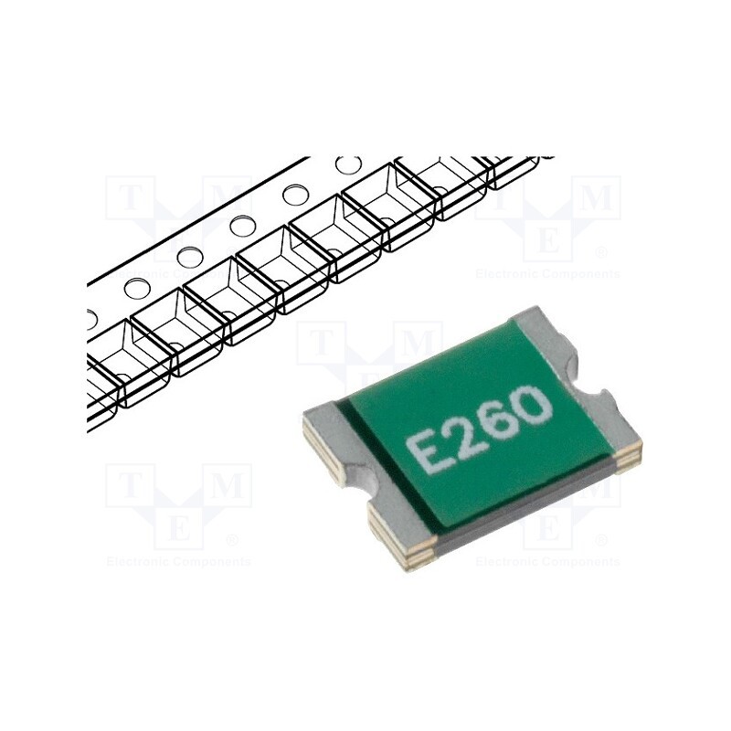 50 pcs : SD260-06 - Fuse: PTC polymer, 2.6A, 1812