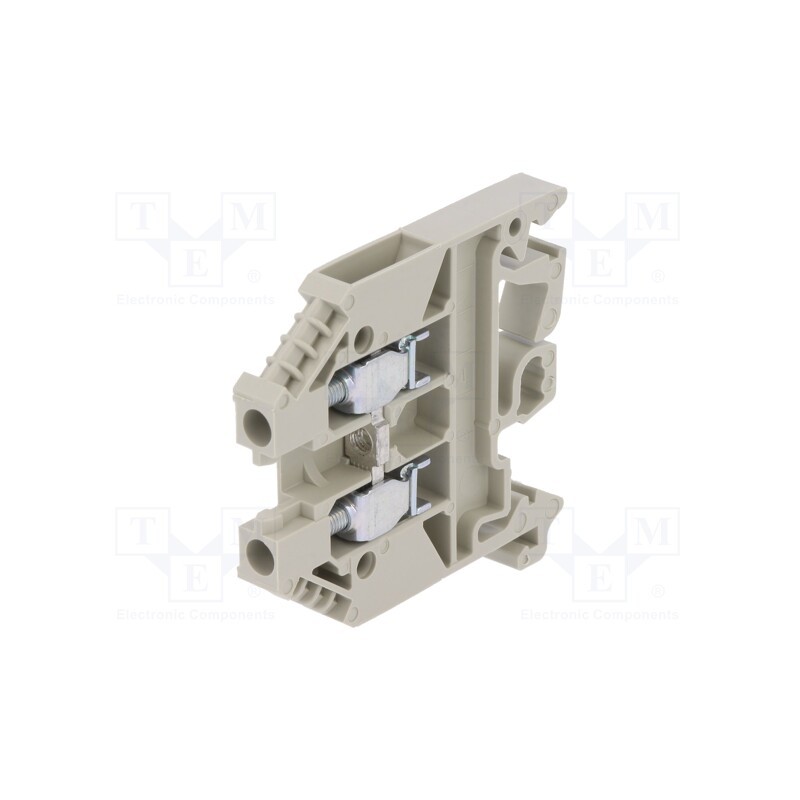 10 pcs : 57.504.0055.0 - Splice terminal: rail, 4mm2, ways: 1, terminals: 2, grey, Width: 6mm