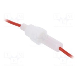 20 pcs : ZH9-20ZW - Fuse holder, cylindrical fuses, 5x20mm, on cable, Imax: 1.165A