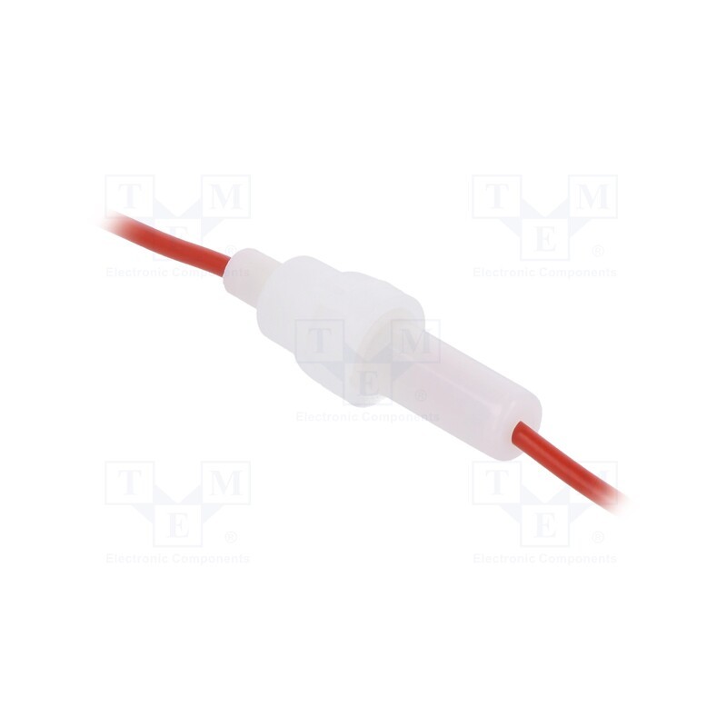 20 pcs : ZH9-20ZW - Fuse holder, cylindrical fuses, 5x20mm, on cable, Imax: 1.165A