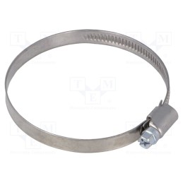 10 pcs : D2060 - Worm gear clamp, W: 9mm, Clamping: 60÷80mm, chrome steel AISI 430