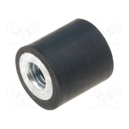 10 pcs : DVA.3-10-10-M4-55 - Vibration damper, M4, Ø: 10mm, rubber, L: 10mm, H: 4mm, 90N, 36N/mm