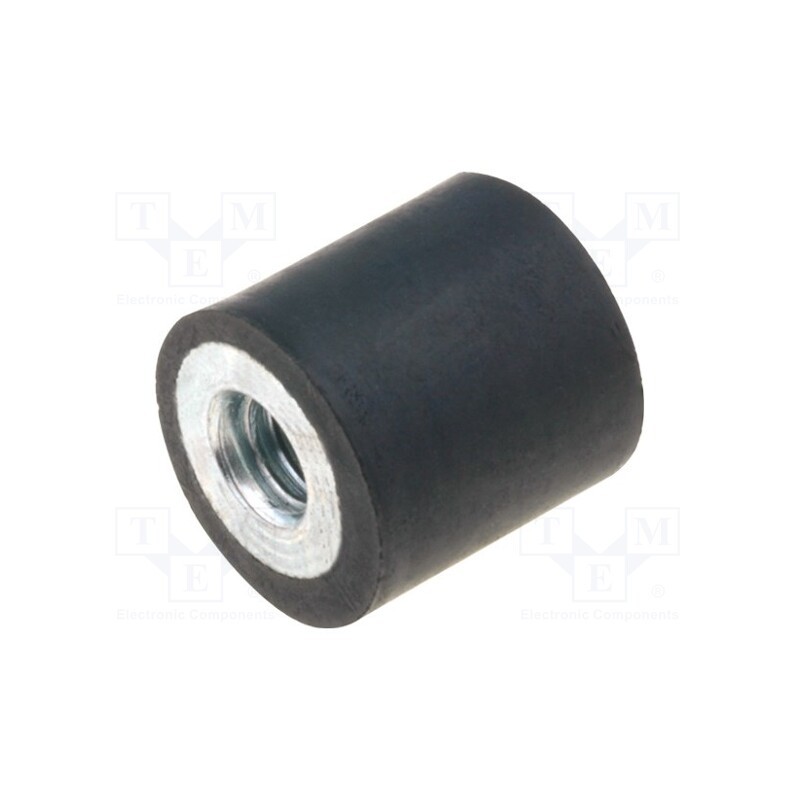 10 pcs : DVA.3-10-10-M4-55 - Vibration damper, M4, Ø: 10mm, rubber, L: 10mm, H: 4mm, 90N, 36N/mm