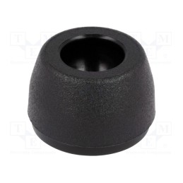 10 pcs : 098M020KG - Foot, Base dia: 19mm, polyamide, H: 12.4mm, Mount.hole diam: 10mm