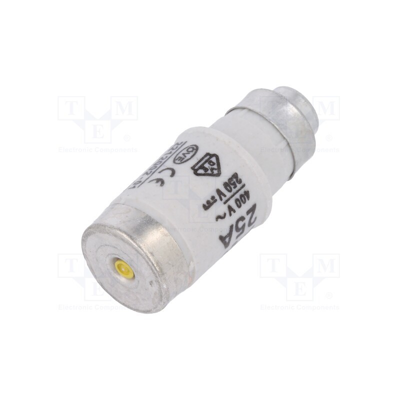 10 pcs : DO2-25 - Fuse: fuse, gG,gL, 25A, 400VAC, 250V, industrial, D02