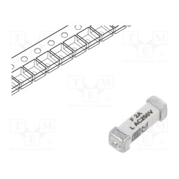 10 pcs : 3405.0169.24 - Fuse: fuse, quick blow, 2A, 250VAC, 125VDC, SMD, ceramic, 3x10.1mm
