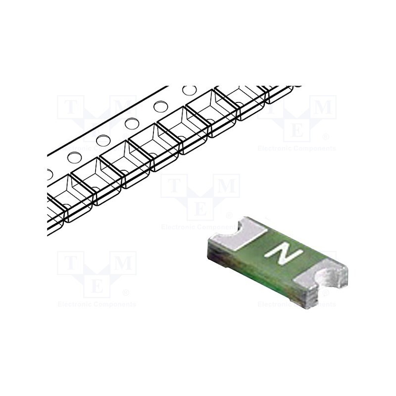 10 pcs : 0466.500NR - Fuse: fuse, ultra rapid, 500mA, 63VAC, 63V, 63VDC, SMD, 466, 1206