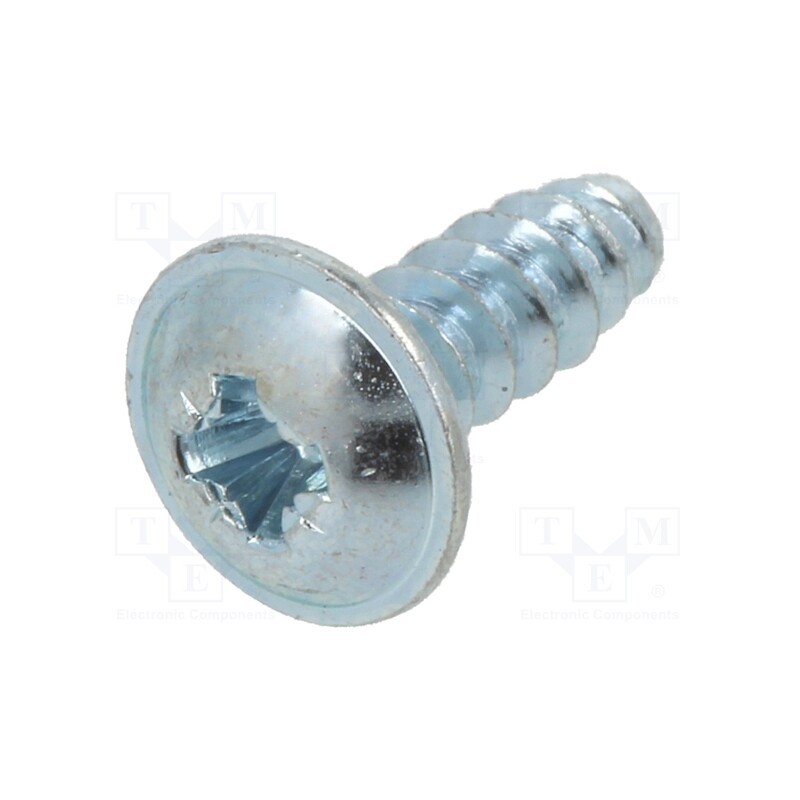 500 pcs : 5001552 - Screw, for plastic, with flange, 3.5x8, Head: button, Phillips, PH2