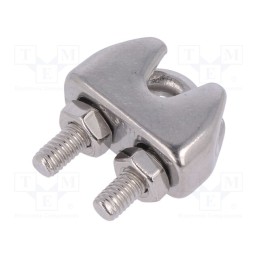 10 pcs : ZLK-4-A4 - Rope clamp wire, acid resistant steel A4, for rope, Ørope: 4mm