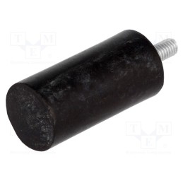10 pcs : DVA.4-15-30-M4-10-70 - Vibroisolation foot, Ø: 15mm, H: 30mm, Shore hardness: 70±5, 193N
