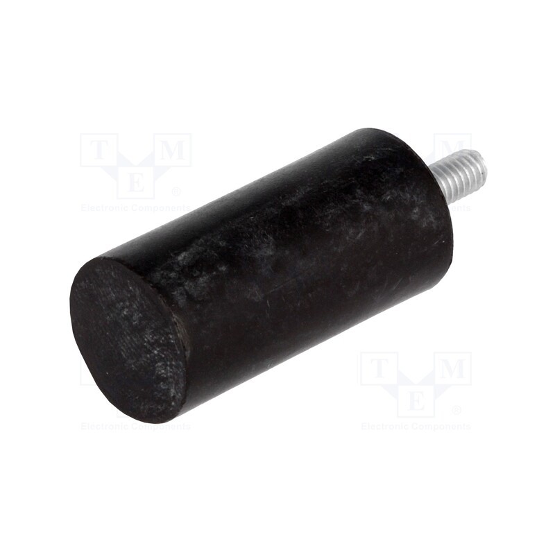 10 pcs : DVA.4-15-30-M4-10-70 - Vibroisolation foot, Ø: 15mm, H: 30mm, Shore hardness: 70±5, 193N