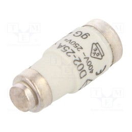 10 pcs : LE1825 - Fuse: fuse, gG,time-lag, 25A, 400VAC, 250VDC, D02