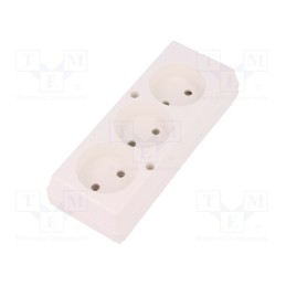 10 pcs : 5907570000414 - Connector: AC supply, female, splitter, 2P, 250VAC, 16A, Type: round