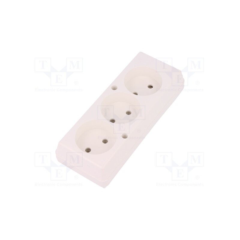 10 pcs : 5907570000414 - Connector: AC supply, female, splitter, 2P, 250VAC, 16A, Type: round