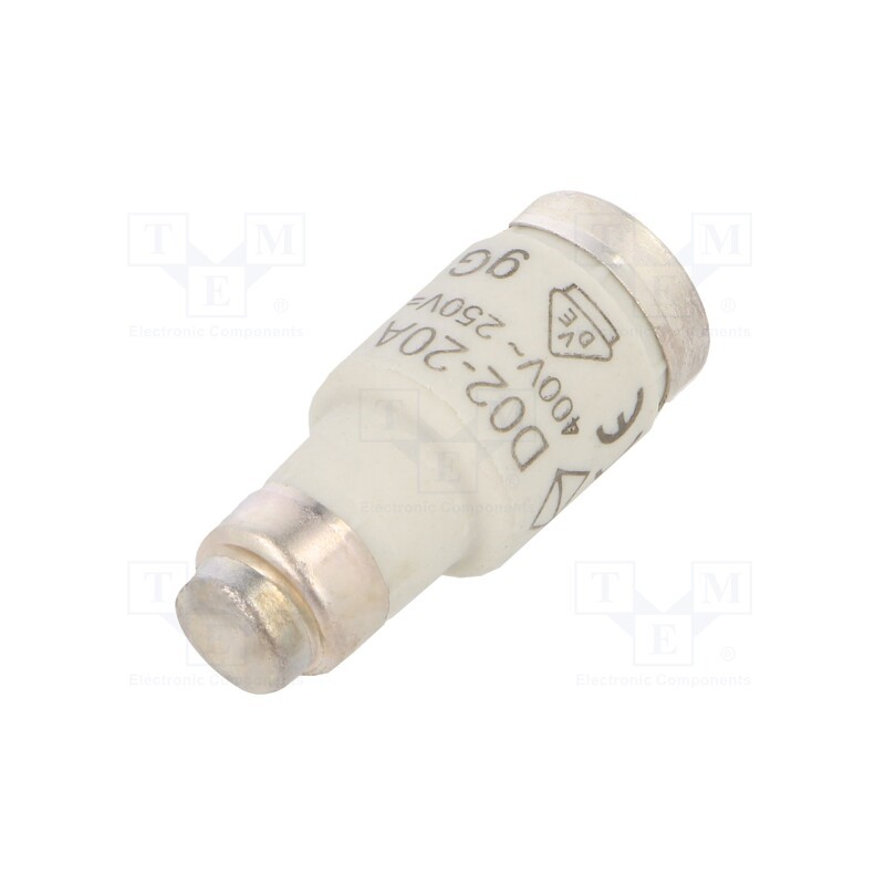 10 pcs : LE1820 - Fuse: fuse, gG,time-lag, 20A, 400VAC, 250VDC, D02