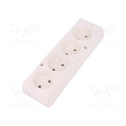 10 pcs : 5907570000438 - Connector: AC supply, female, splitter, 2P, 250VAC, 16A, Type: round