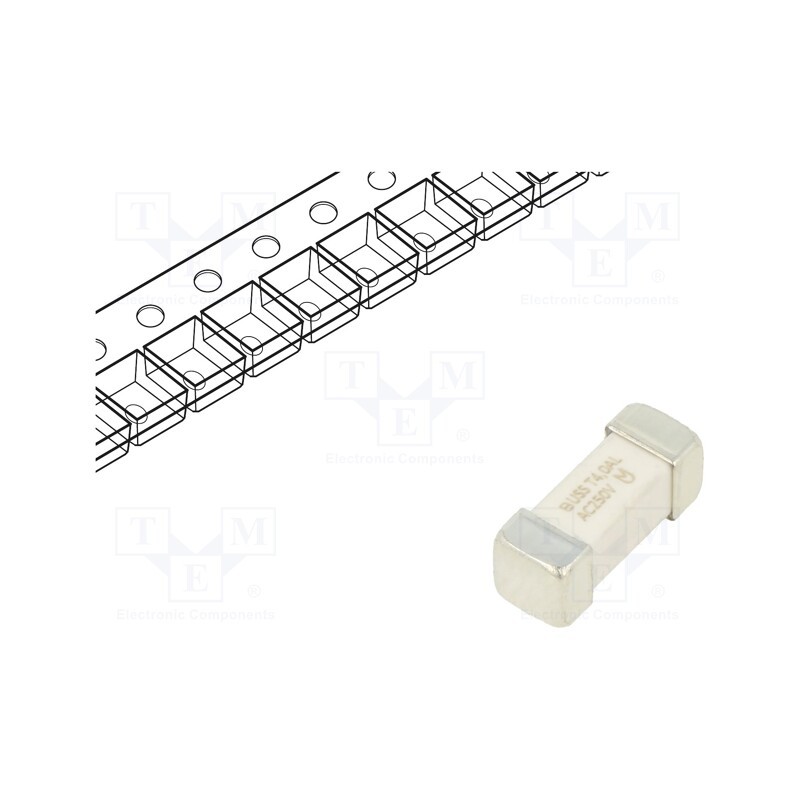 10 pcs : TR-1245UMFT4-R - Fuse: fuse, time-lag, 4A, 250VAC, soldered,SMD, ceramic, 1245UMFT