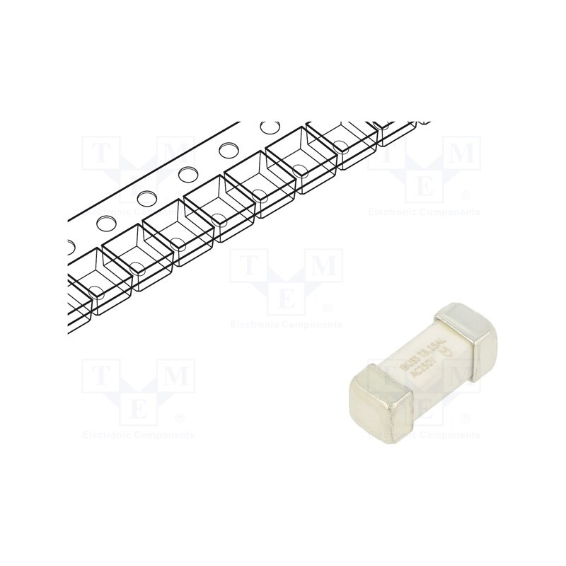 10 pcs : TR-1245UMFT3-15-R - Fuse: fuse, time-lag, 3.15A, 250VAC, soldered,SMD, ceramic, SMD