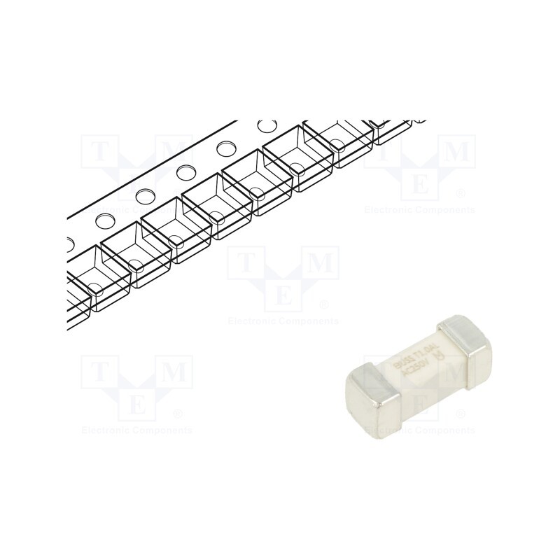 10 pcs : TR-1245UMFT1-R - Fuse: fuse, time-lag, 1A, 250VAC, soldered,SMD, ceramic, 1245UMFT