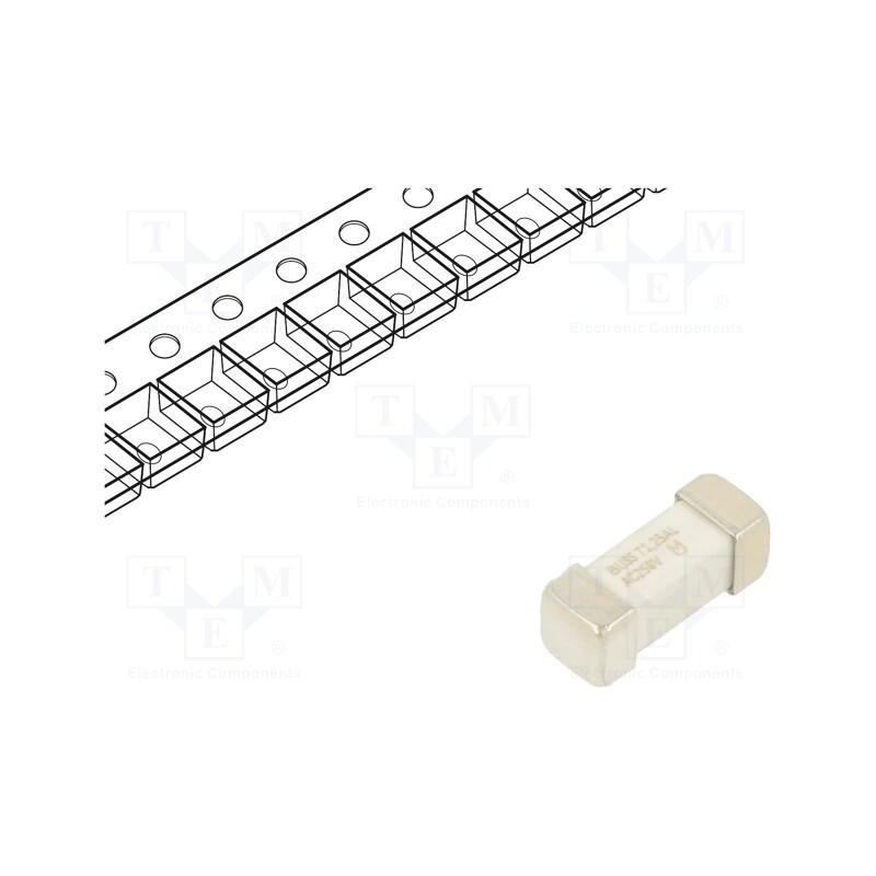 10 pcs : TR-1245UMFT1-25-R - Fuse: fuse, time-lag, 1.25A, 250VAC, soldered,SMD, ceramic, SMD
