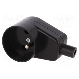 10 pcs : 5907570001763 - Connector: AC supply, female, socket, 2P+PE, 250VAC, 16A, black