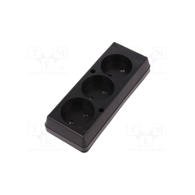 10 pcs : 5907570021907 - Connector: AC supply, female, splitter, 2P, 250VAC, 16A, Type: round