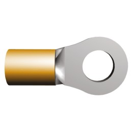 1 pcs - TE Connectivity, STRATO-THERM Insulated Ring Terminal, M2.5 Stud Size, 0.26mm² to 1.65mm² Wire Size, Orange