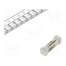 10 pcs : 3405.0166.24 - Fuse: fuse, quick blow, 1A, 250VAC, 125VDC, SMD, ceramic, 3x10.1mm