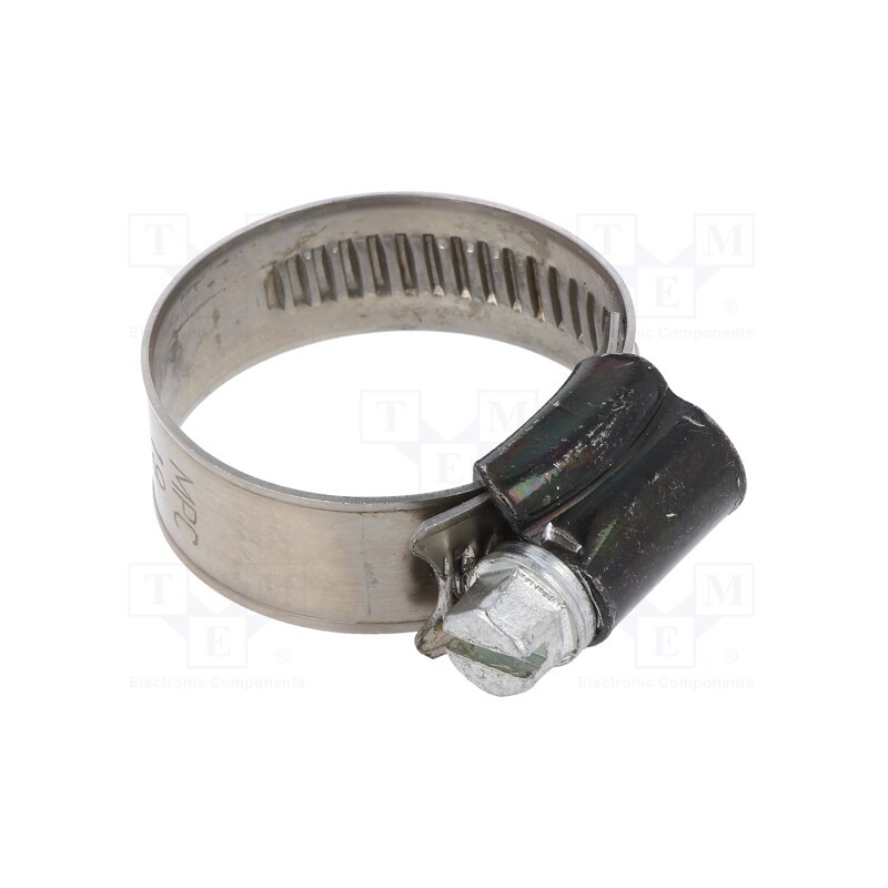10 pcs : ST019 - Worm gear clamp, W: 9mm, Clamping: 19÷29mm, steel, ST, W1, DIN 3017