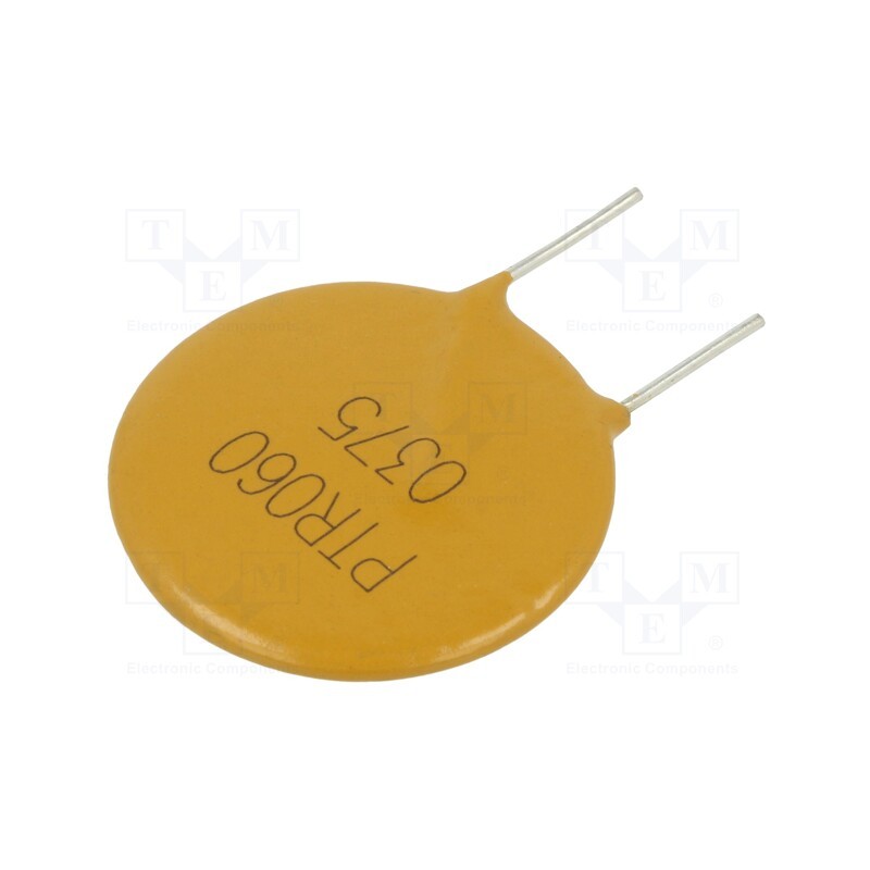 10 pcs : PTR060V0375-BK - Fuse: PTC polymer, 3.75A, Imax: 40A, THT, PTR060V, bag