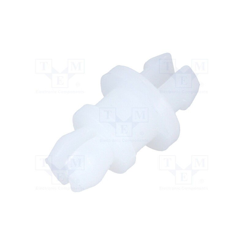 50 pcs : MSPS-3-01 - PCB distance, polyamide, L: 4.8mm, push-in,snap fastener, natural