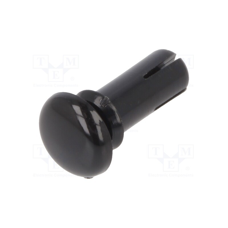 50 pcs : 3446 - Rivet, polyamide, Rivet diam: 3.5mm, L.rivet: 7.9mm, black