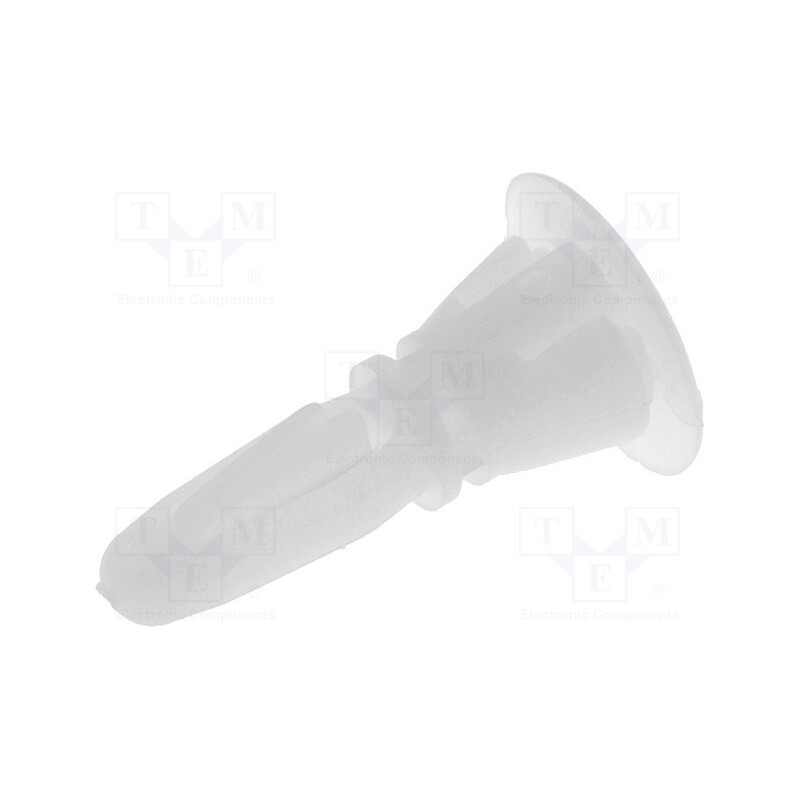 50 pcs : CRLCBSR-4-01 - Assembly stud, polyamide, L: 6.4mm, snap fastener, Ø2: 6mm, Ø1: 4mm