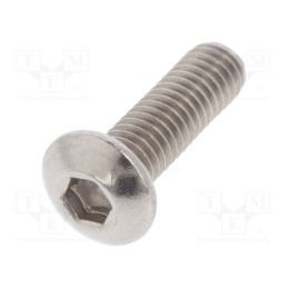 500 pcs : 1348728 - Screw, M3x10, 0.5, Head: button, hex key, HEX 2mm, ISO 7380