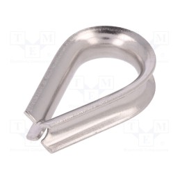 10 pcs : KAUS-8-A4 - Thimble for rope, acid resistant steel A4, for rope, DIN 6899