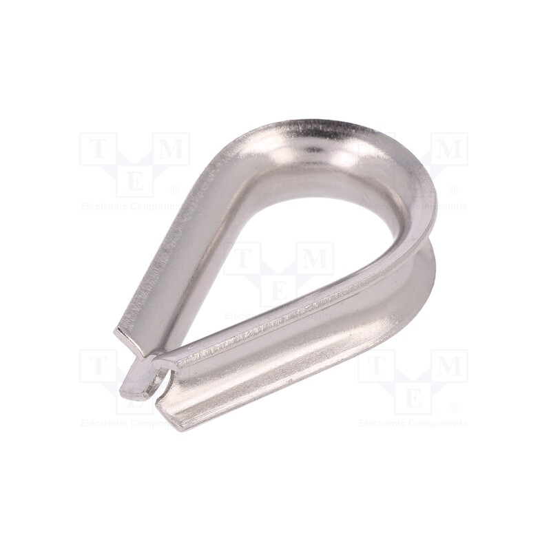 10 pcs : KAUS-8-A4 - Thimble for rope, acid resistant steel A4, for rope, DIN 6899