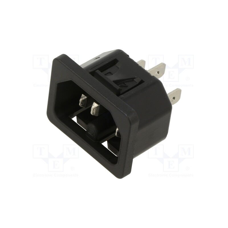 10 pcs : 6110.422 - Connector: AC supply, socket, male, 10A, 250VAC, IEC 60320, C16